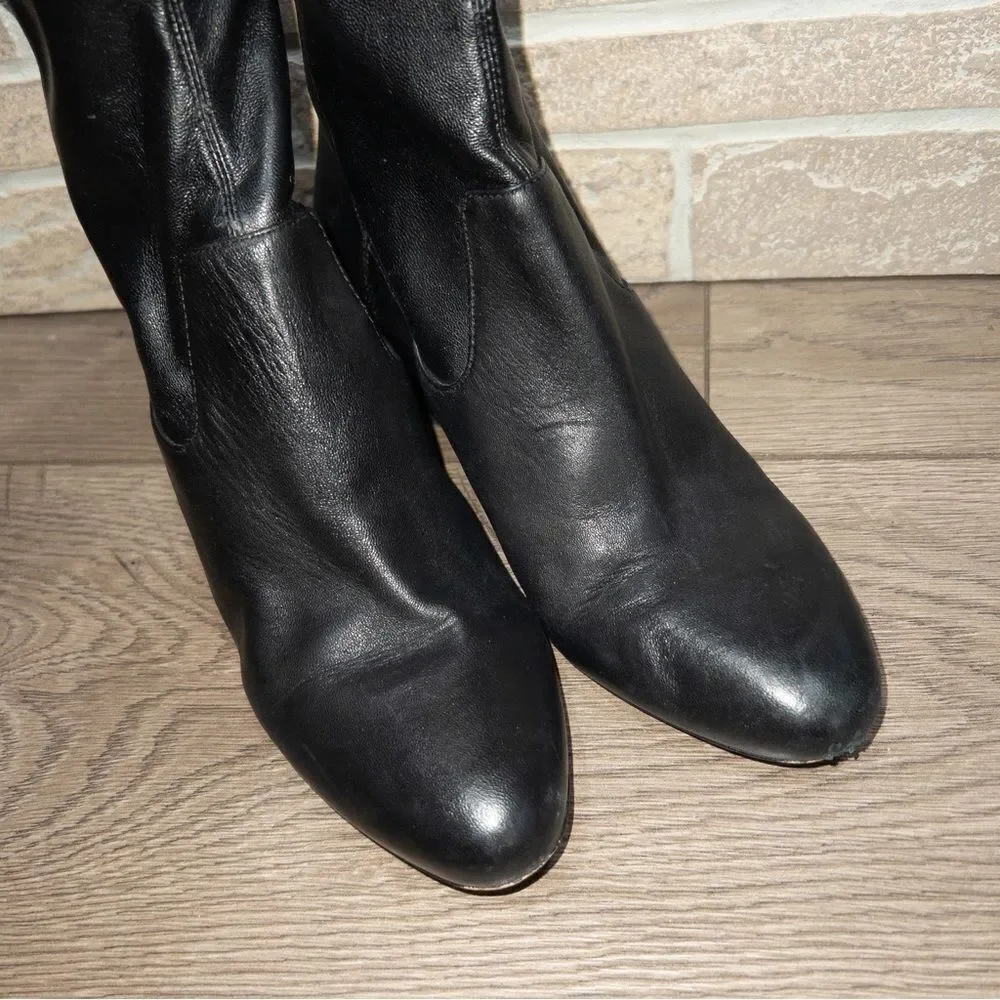 Sole Society Black Pasil Heeled Ankle Booties‎ Size 6.5